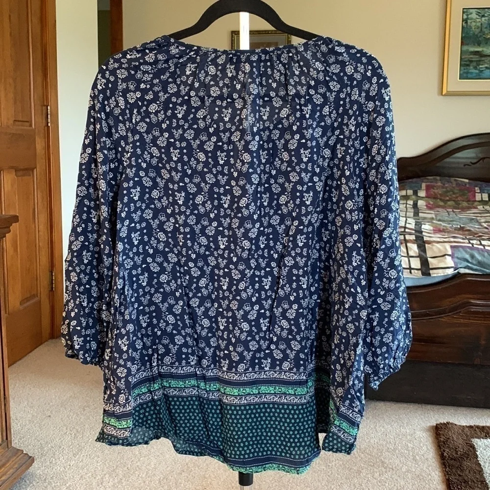 Fred David beautiful Boho Blouse Size Large EUC - Picture 2 of 6